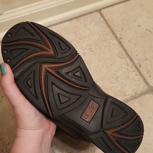 Ugg Classic Short Dark Brown Suede & Shearling Boots "Sundance II" Size 9 - Picture 11 of 11